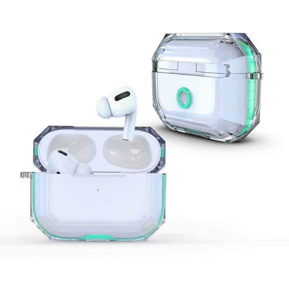Apple AirPods Pro Case Hybrid Armor Clear Cover Charging Protective+Keychain - Picture 11 of 11